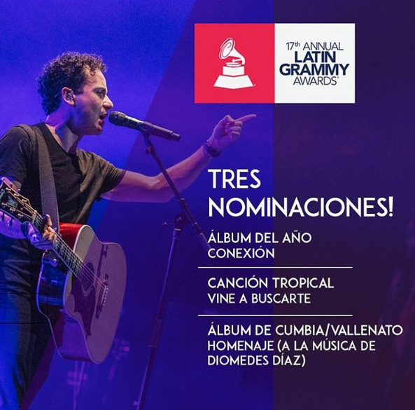 Fonseca, tres nominaciones a los Grammy Latino