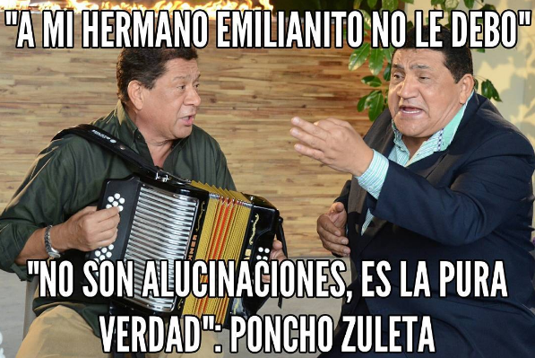 Poncho Zuleta: "A mi hermano Emilianito no le debo"