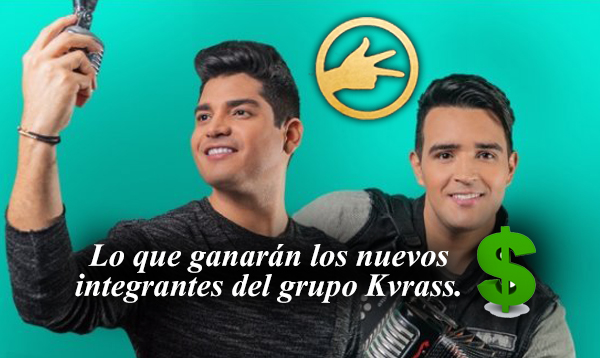 Lo que ganarían por presentación los nuevos integrantes del grupo kvrass
