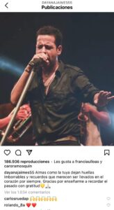 Dayana Jaime en instagram